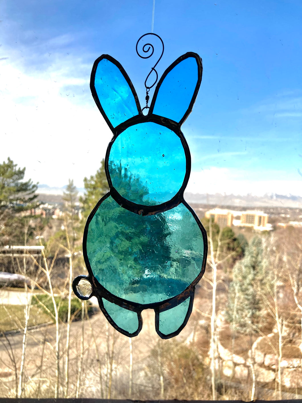 Light aqua blue bunny