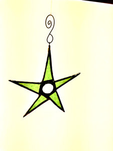 5" Grass Green Transparent Star