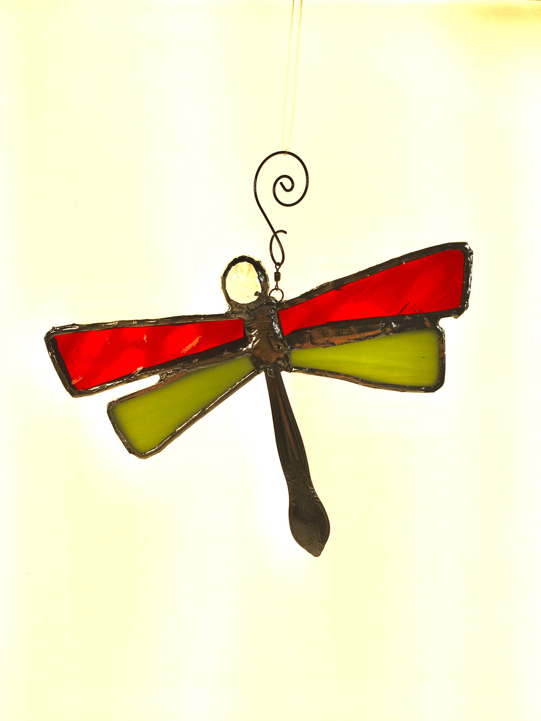 Red and Green Dragonfly